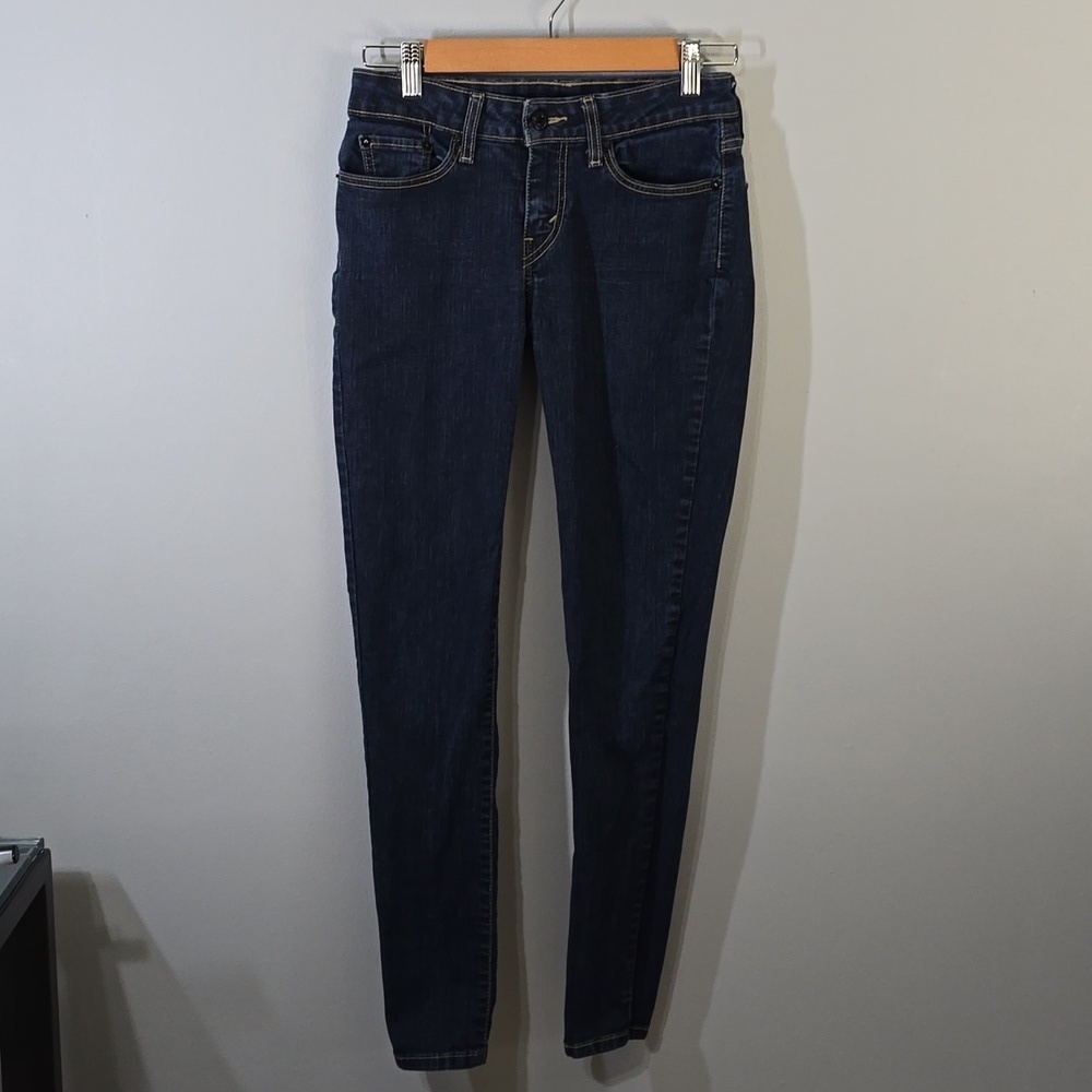 Levi's 535 Legging Dark Denim Jeans Womens Size 5 Medium Blue